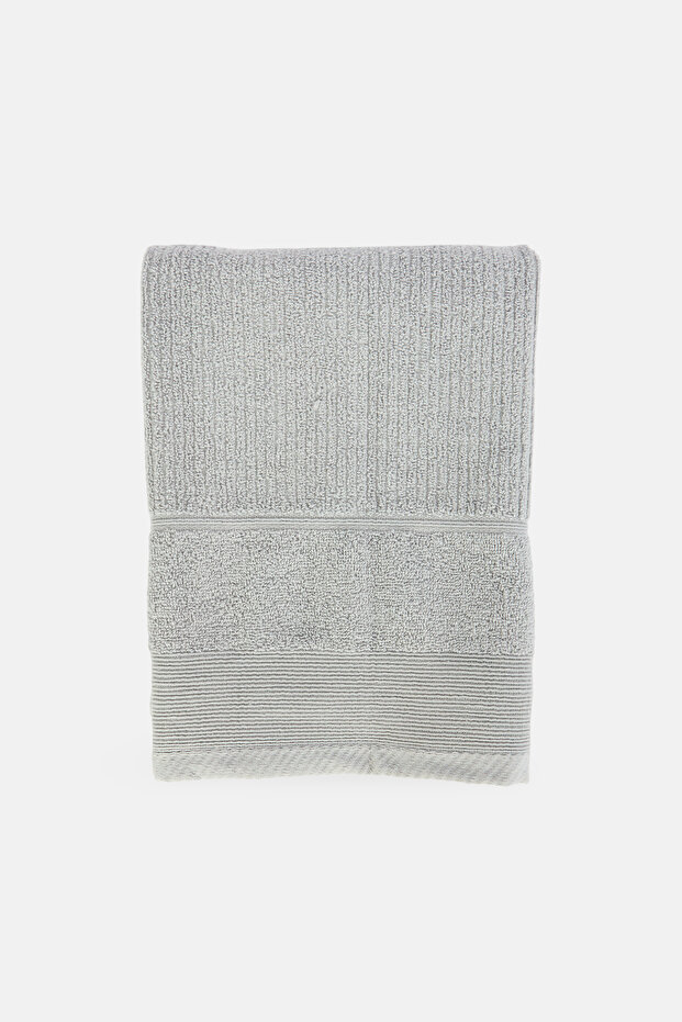 Textured Bath Towel, Grey