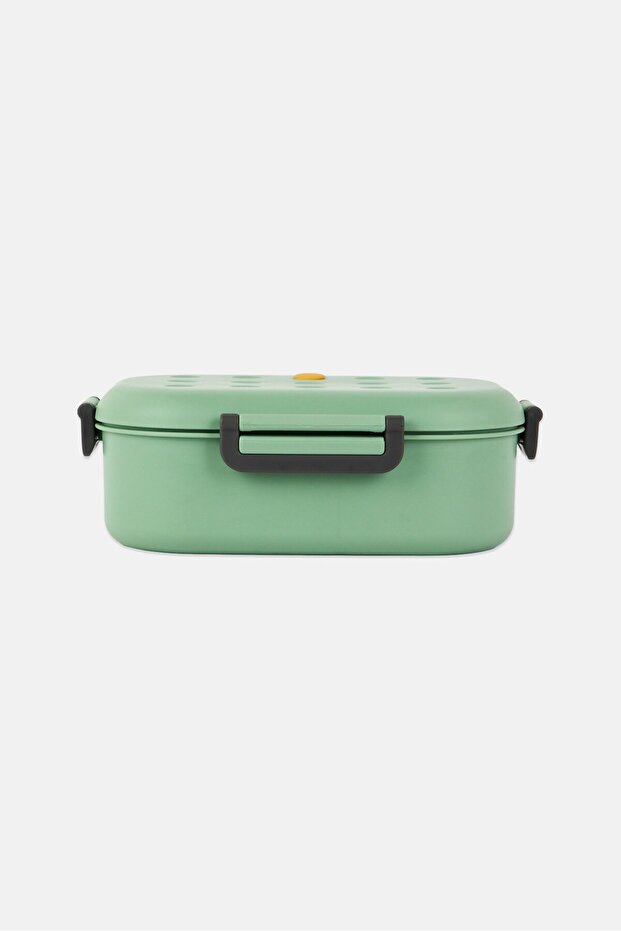 Plastic Lunch Box With Easy Open Latch, Mint Green