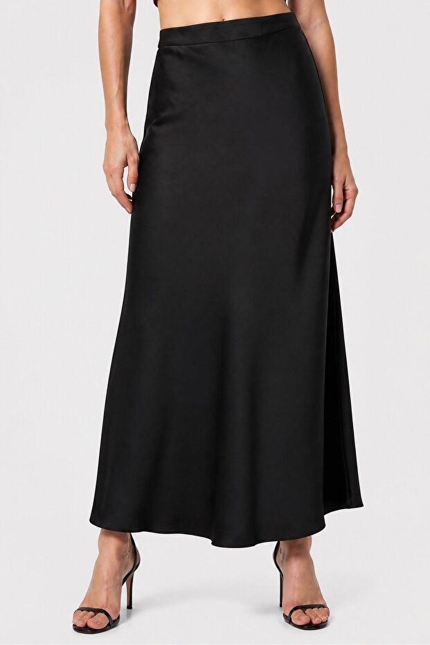 Boss Women Solid Maxi Skirt, Black
