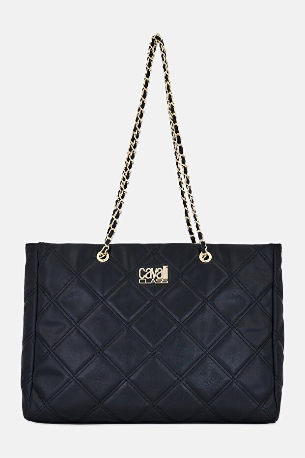 Women Hardware Logo Shopper Bag, Black