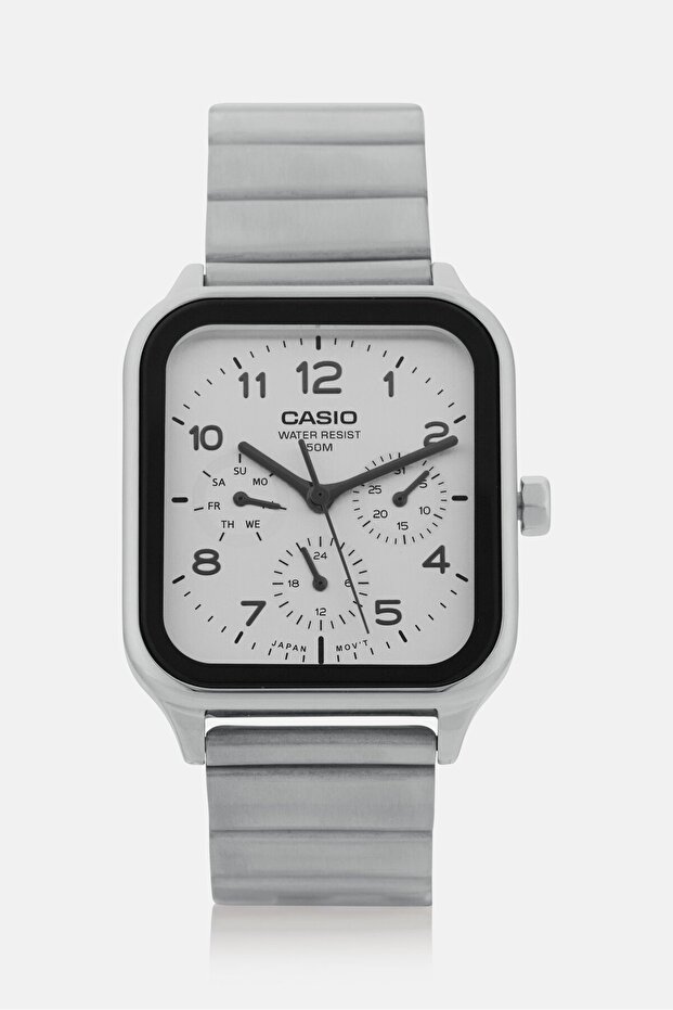 Men MTP-M306D-7AVDF Analog Stainless Steel Watch 46 mm, Silver