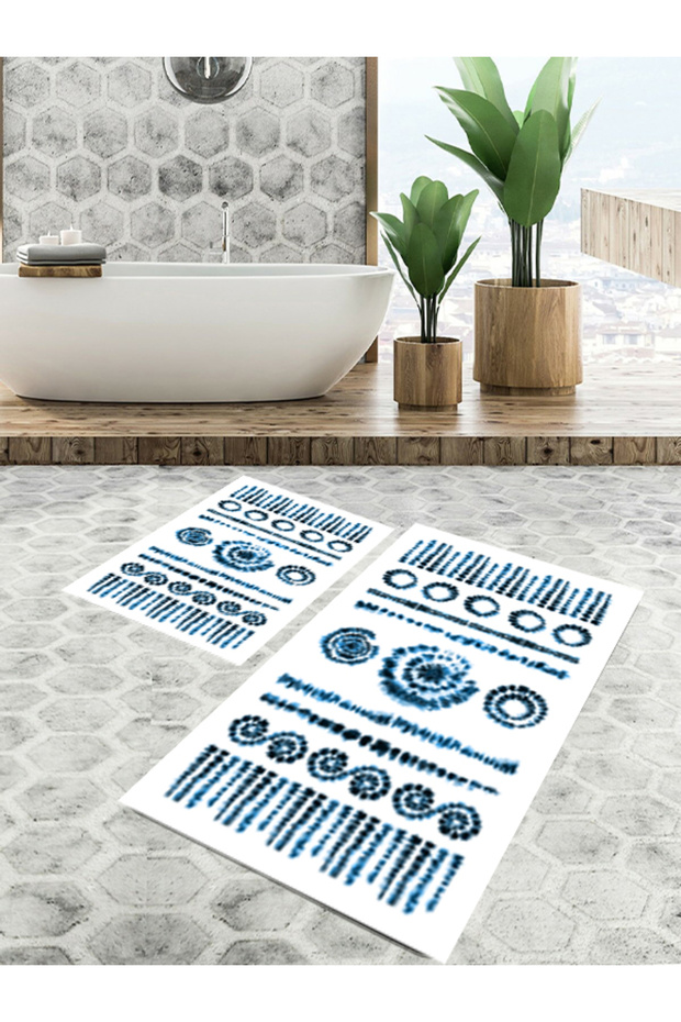 Non-Slip Base, Bathroom Mat Set of 2 (40X60 + 60X90 cm)