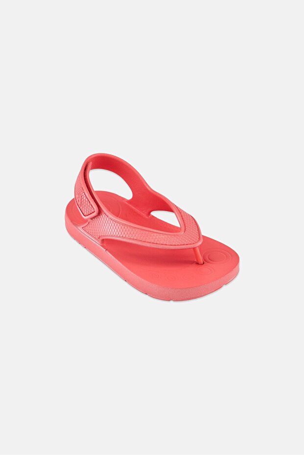 Toddlers Girl Iqushion Velcro Closure Sandals, Coral
