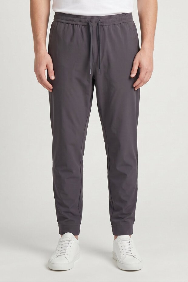 Boss Men Tapered Fit Solid Track Pants, Dark Grey