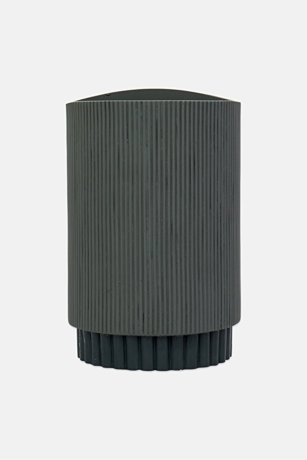 Ceramic Ribbed Toothbrush Holder, Charcoal