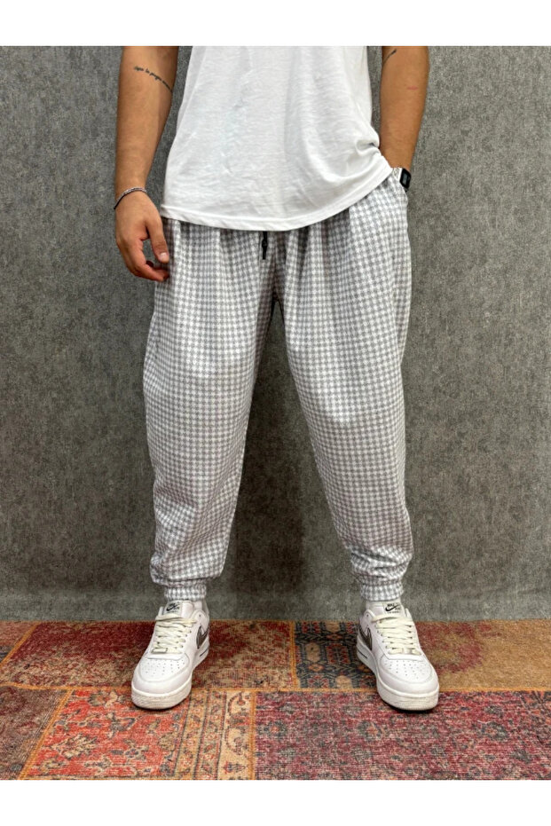 Elastic Waist Pleated Patterned Half-Shalwar