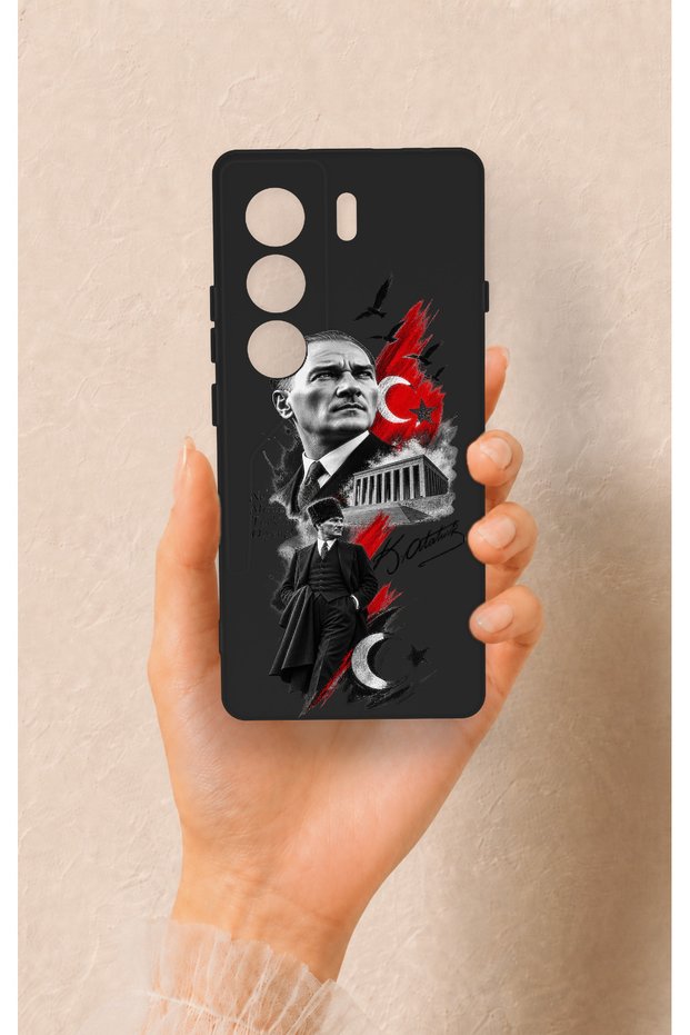 Tecno Camon 40 4g Compatible Ataturk Anıtkabir Patterned Silicone Case