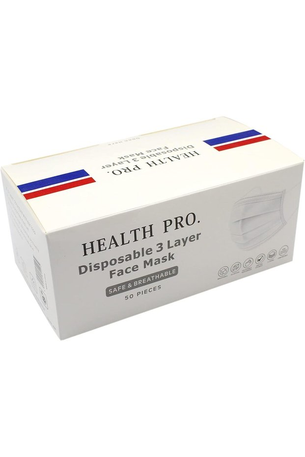 Disposable Set Of 50 pcs 3 layers Blue Face Mask Pack Of 15 (Buy 13+2 Free)
