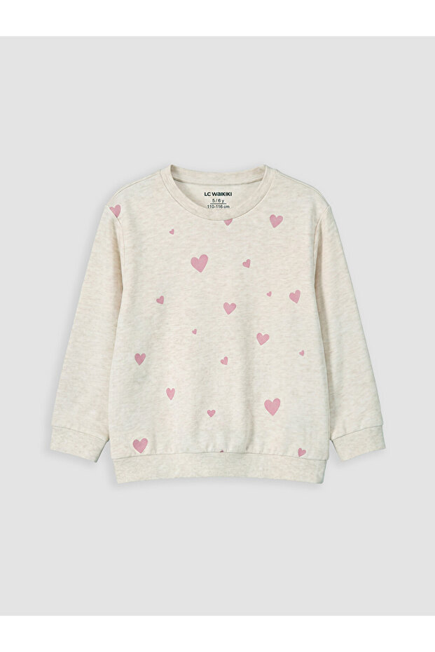 Lc waikiki heart print girls' sweatshirt