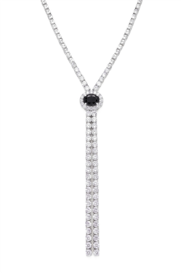 Vip Y Necklace Silver Vip Necklace Brass/Bronze Minimal Elegance Gift