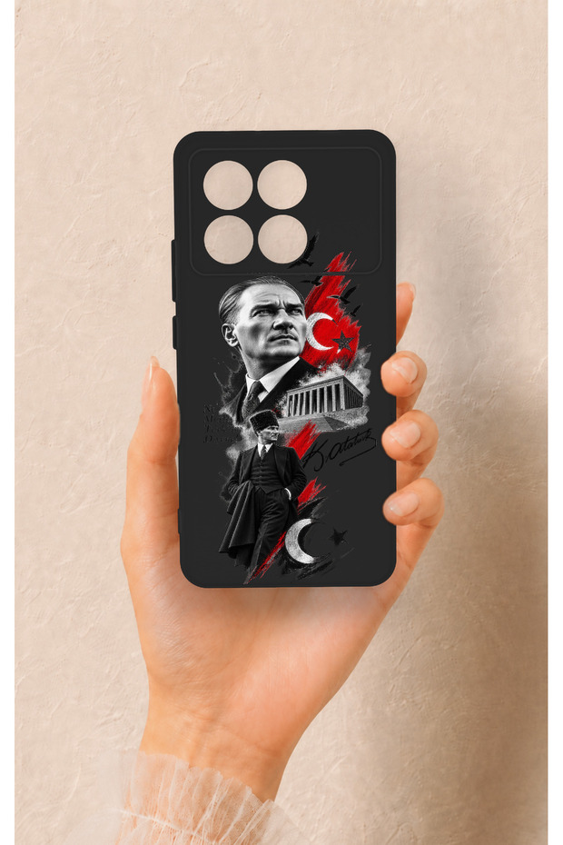 Poco X6 Pro Compatible Ataturk Anıtkabir Patterned Silicone Case