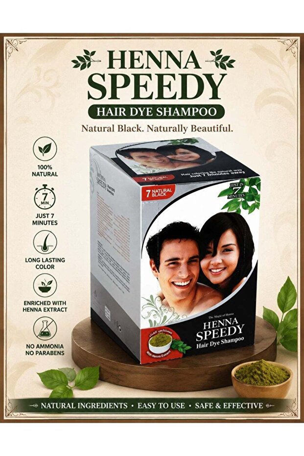 Speedy Hair Dye Shampoo Natural Black 12 X 30ml