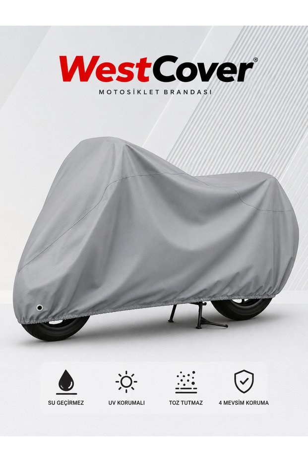 Volta Demon Gr250R Gray Rear Bag and Lock Compatible-Motorcycle Tarpaulin,Waterproof Uv Motor Cover with Connection Clip and Carry Bag.