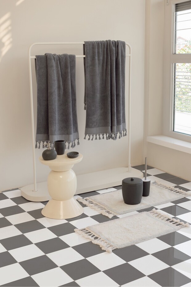 Ege 100% Cotton 2-Piece Bath Towel Set 80X150 cm Blue