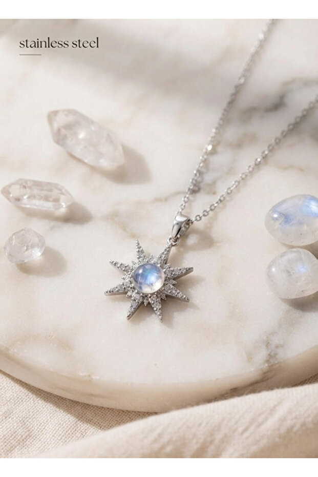 316L Steel Chain Silver Color Star Model Necklace