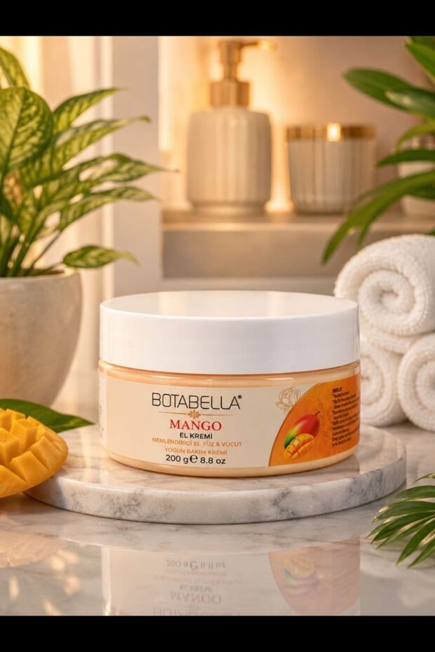 Botabella Mango Extract Moisturizing Hand, Face and Body Intensive Care Cream 200 g