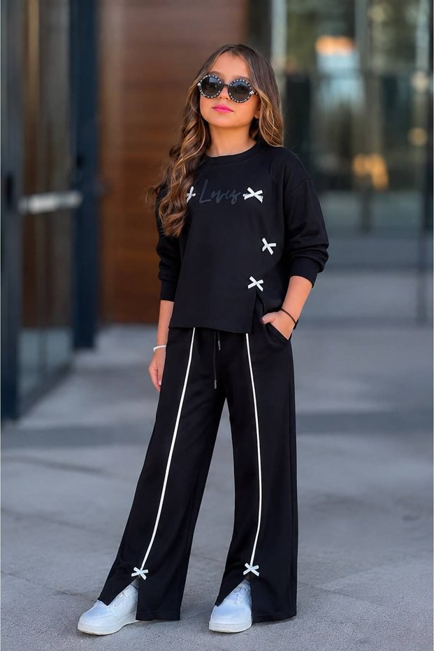 Girls' Oysho Fabric Loves Printed Bow Set Ages 5-14