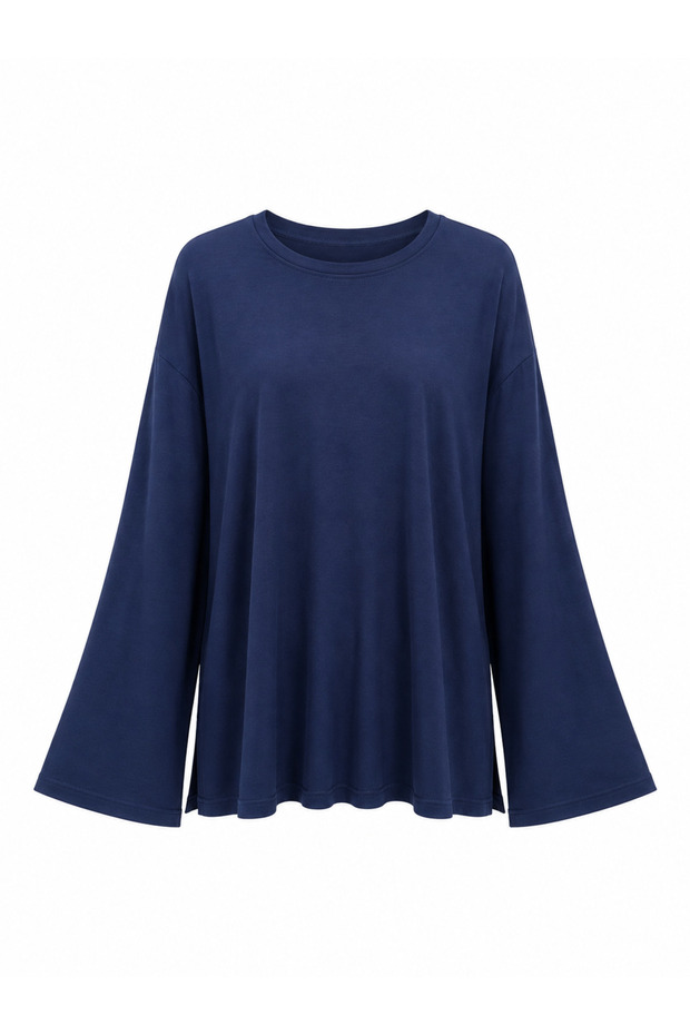 Navy Blue Long Sleeve Basic