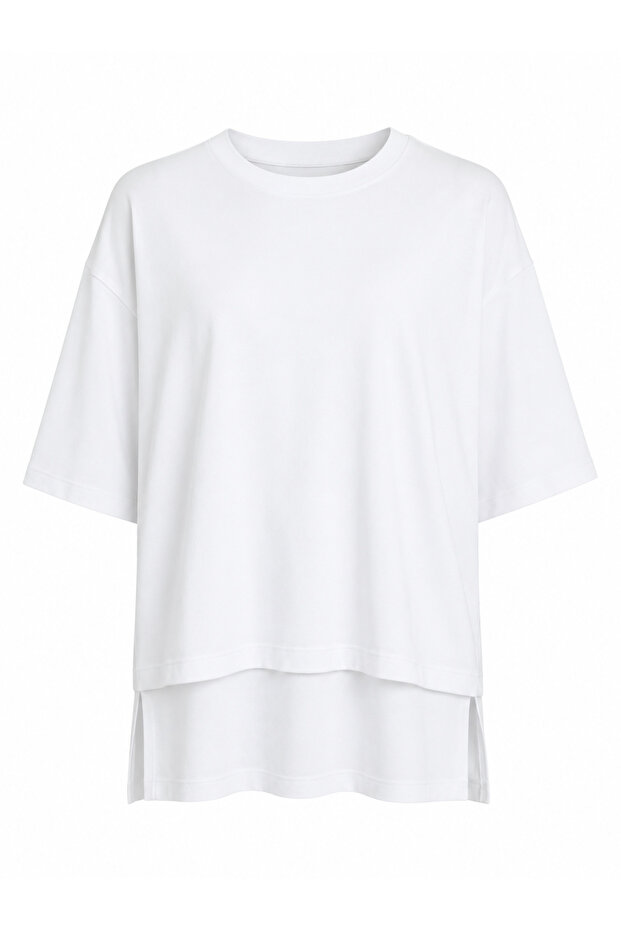 White Washed Fabric Six-Piece Basic T-Shirt
