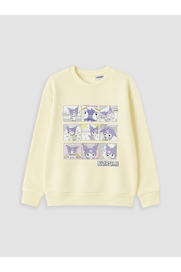 Kuromi Printed Girls' Thick Sweatshirt