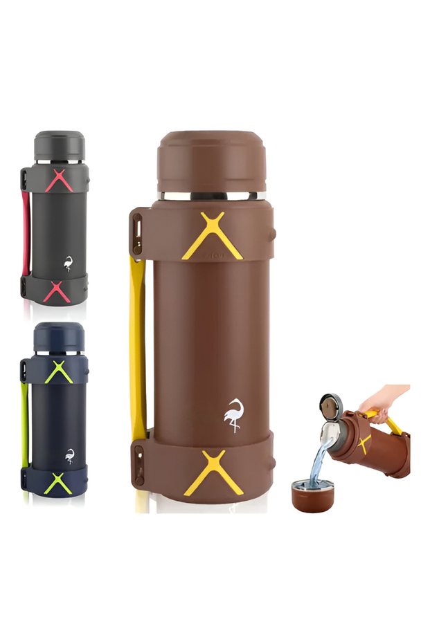 Professional Stainless Steel Thermos Double Layer Vacuum & Heat Insulated Leak-Proof Lid, Hot-Cold School,Sports,Camping,Travel Quality Thermal Flask
