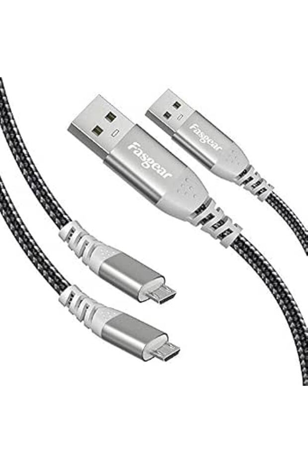 كيبل USB Micro بطول 5 امتار، سلك شحن سريع طويل، مزامنة متوافقة مع وحدة تحكم PS4 وX-box، جالكسي اس6/7