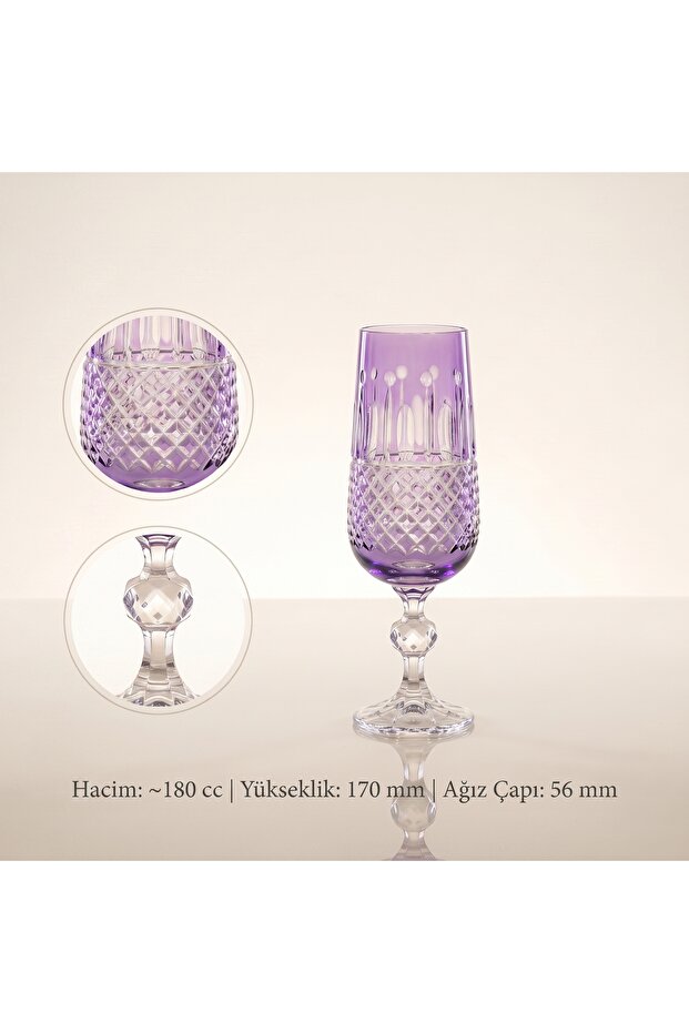 Crystal Flute Coffee Side Glass - Champagne Glass 180Cc