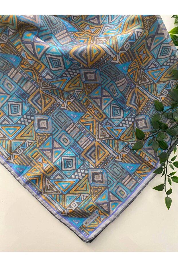 Hieroglyph Pattern Soft Cotton Scarf