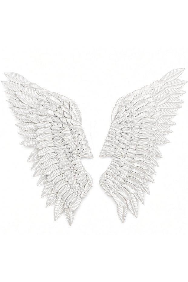 INZUO Angel Wings Wall Decor, Metal Wing Sculpture for Living Room Bedroom