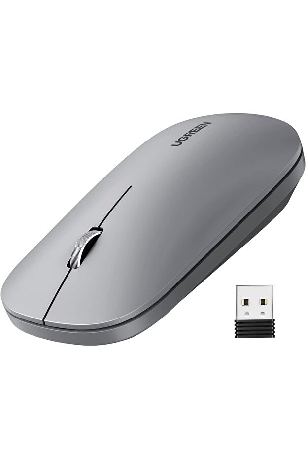 ماوس كمبيوتر لاسلكي صامت من يوجرين بتصميم نحيف بدون ضوضاء للابتوب بمحول USB بتردد 2.4G فائق السرعة،
