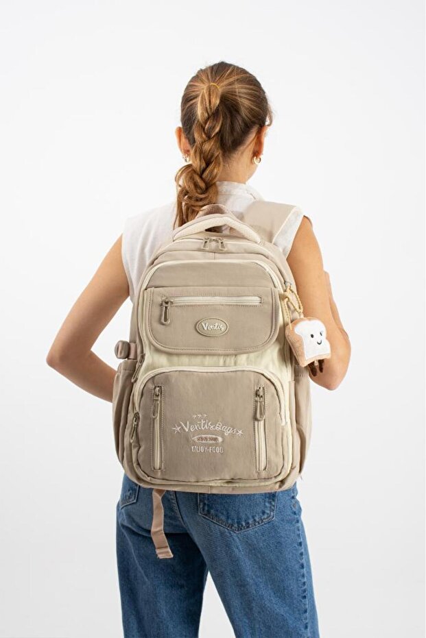 Ventis Unisex Mascot School Bag High School Middle School Backpack 43*30 cm Multi-Pocket Vnt5-G
