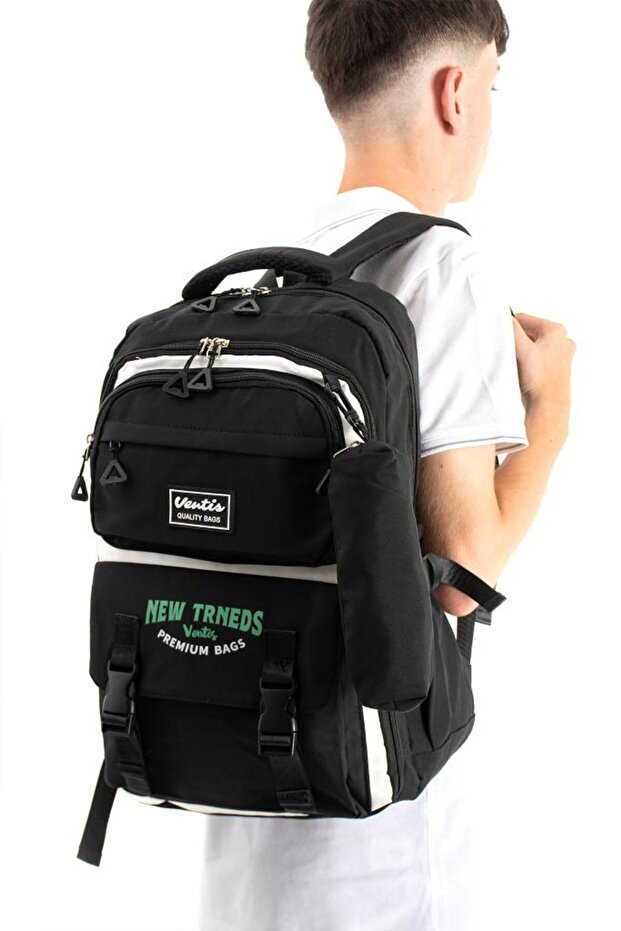 Ventis Unisex School Bag with Pen Holder High School Middle School Set of 2 Backpack 43*30 cm Multi-Pocket Vnt7-A