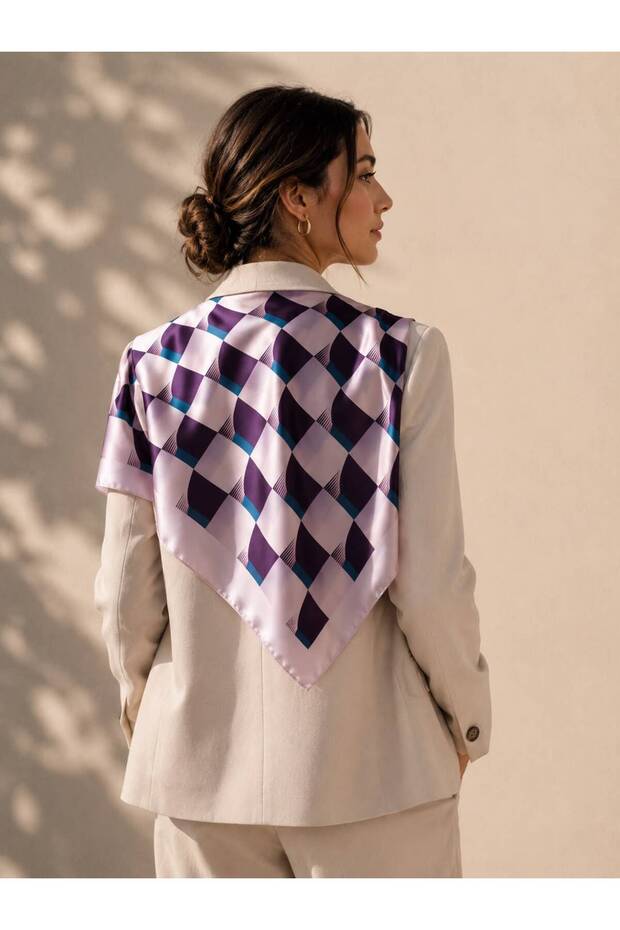 Modern Patterned 70X70 Women's Scarf