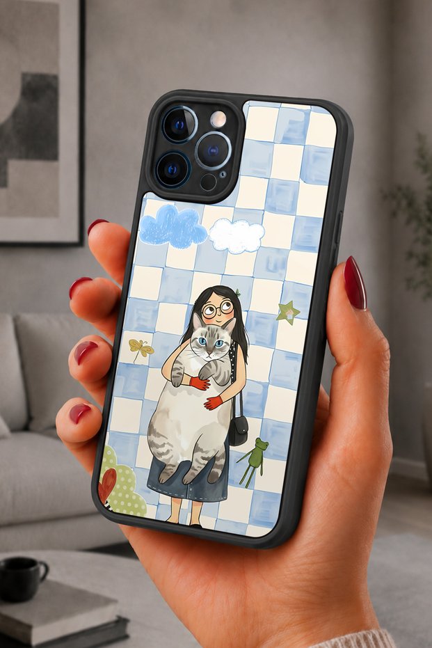حافظة مقاومة للصدمات متوافقة مع هاتف iPhone 12 Pro Max ومرسومة بنمط Cat Lover مع حماية للكاميرا