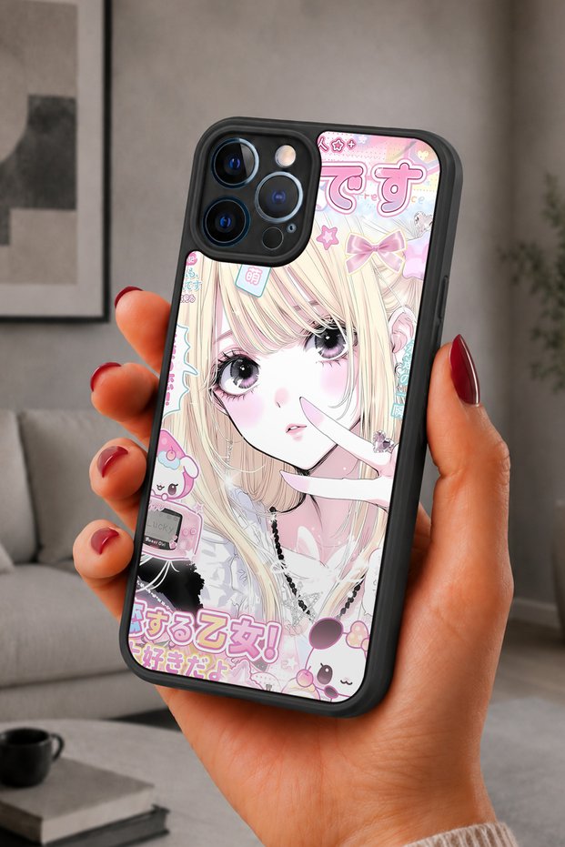 iPhone 12 Pro Max Compatible Kawaii Patterned Shockproof Case with Camera Protection