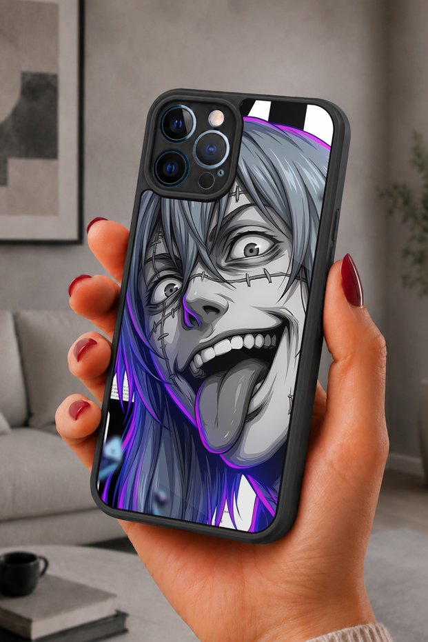 حافظة مقاومة للصدمات متوافقة مع هاتف iPhone 12 Pro Max مع حماية للكاميرا بنمط CursedPixel