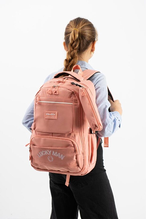 Ventis Unisex Set School Bag with Pen Holder 2-Piece High School Middle School Backpack 43*30 cm Multi-Pocket Vnt7-G