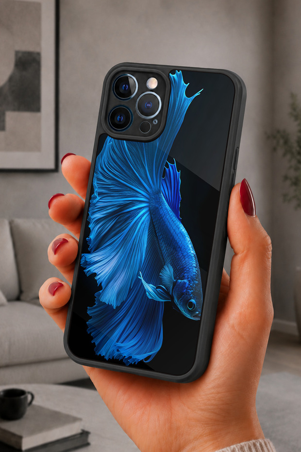 حافظة مقاومة للصدمات متوافقة مع هاتف iPhone 12 Pro Max مع حماية للكاميرا بنمط بيتاباليج