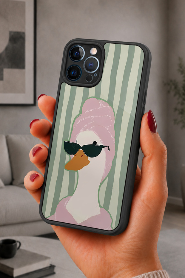 iPhone 12 Pro Max Compatible Duck Pattern Shockproof Case with Camera Protection