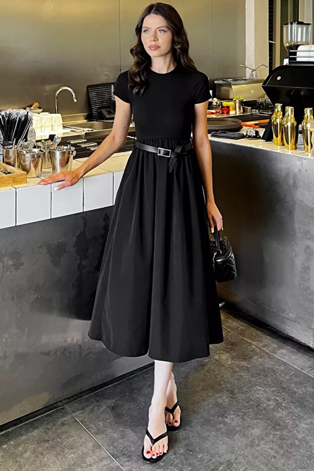 Women's Leather Belt Dress