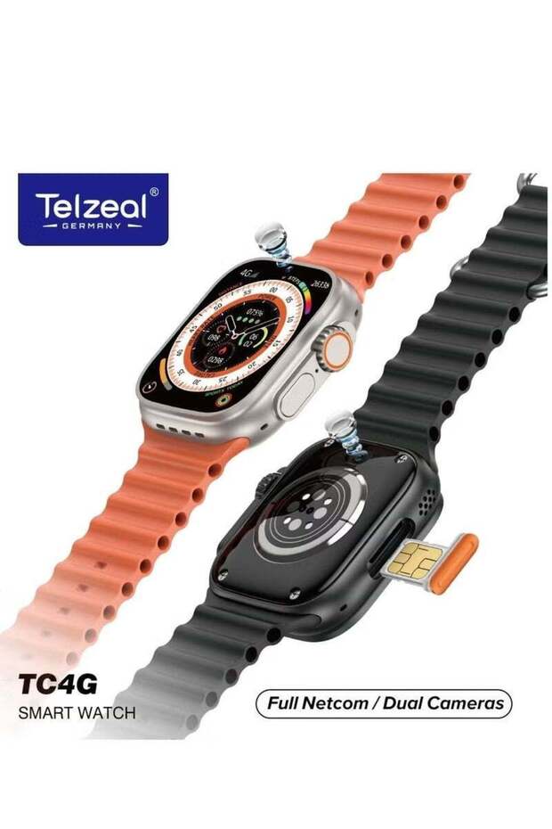 Full Screen Smart Watch with Waterproof Design, Dual Camera, SIM Card Support, Full Net