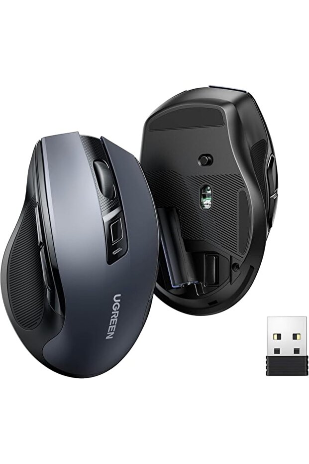 ماوس لاسلكي، ماوس كمبيوتر مريح مع مستقبل USB للكمبيوتر واللاب توب وسطح المكتب، 5 نقطة لكل بوصة قابلة