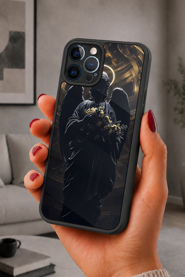 iPhone 12 Pro Max Compatible Angel Pattern Shockproof Case with Camera Protection
