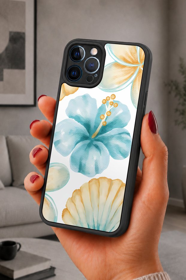 حافظة مقاومة للصدمات متوافقة مع هاتف iPhone 12 Pro Max مع حماية للكاميرا بنمط الألوان المائية