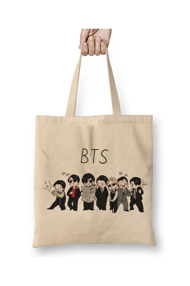 Arirang World Tour Bts White Cloth Bag Long Handle Shopping Bag Beach Bag