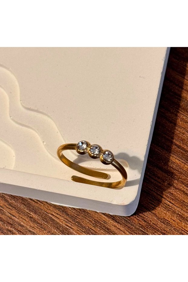 Three Stone Ring - Adjustable