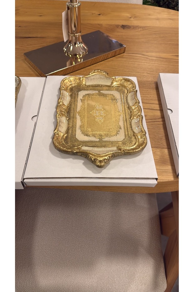 Esterhomedecor 2-Piece Single-Person Original Italian Rosewood Serving Tray