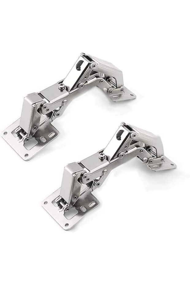 170-Degree Surface Mount Cabinet Hinges, No-Drilling Required, Heavy Duty Kitchen Cupboard Door Har