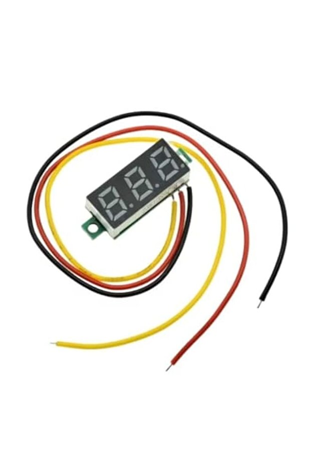 Mini Digital Voltmeter Module 0.28" Display, DC 2.5V–30V Voltage Tester, 3-Wire Panel Meter, Small