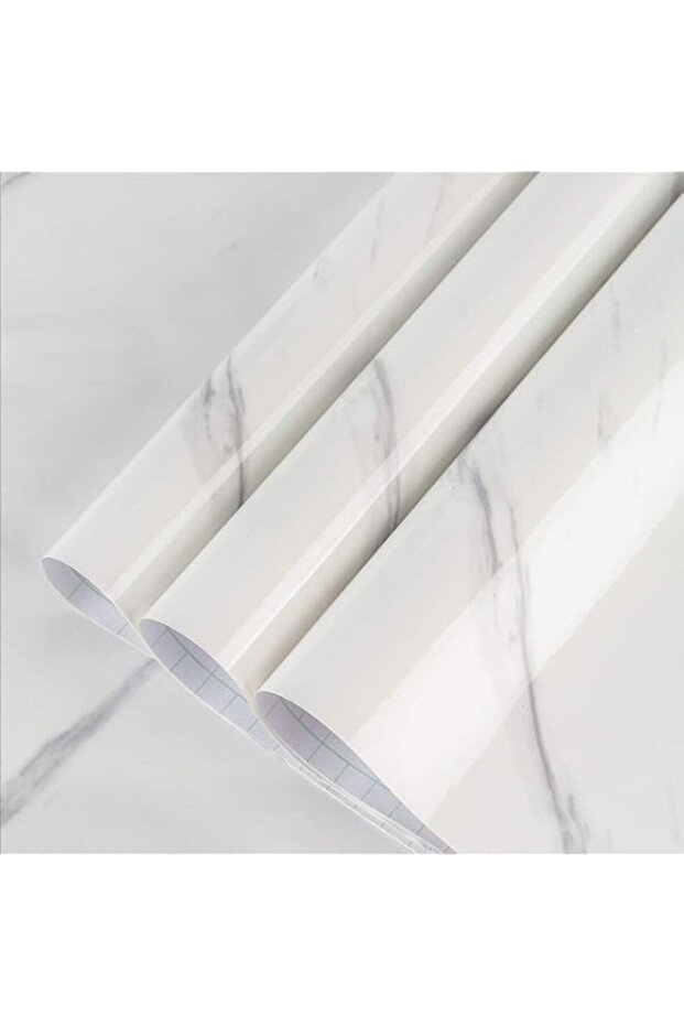 White Marble Peel and Stick Wallpaper, Self-Adhesive Vinyl Countertop Contact Paper for Kitchen & B